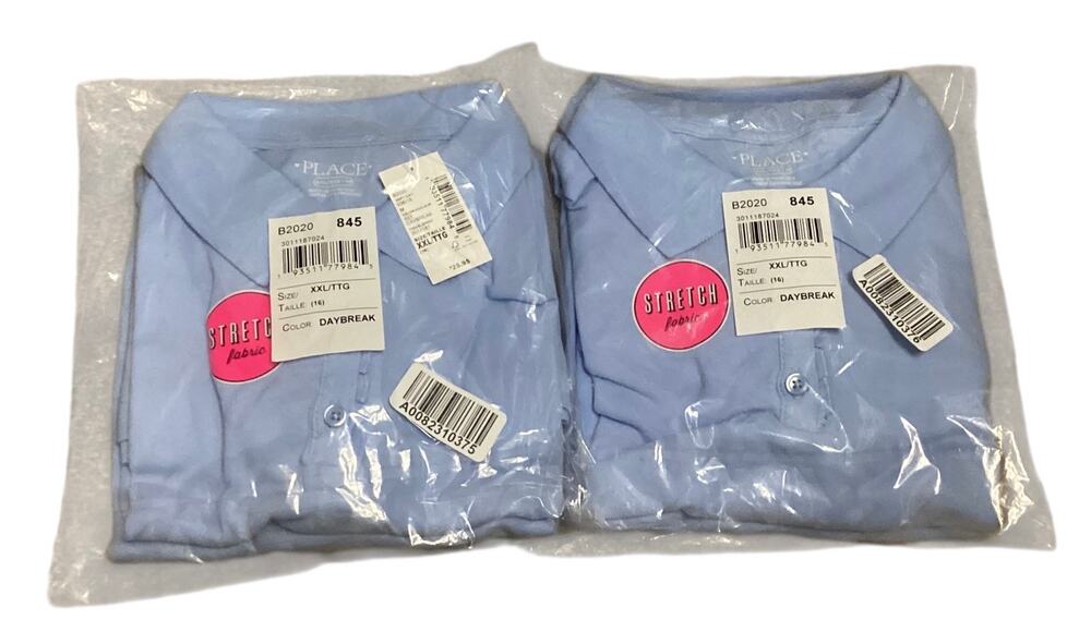 The Children’s Place Girls Uniform Ruffle Soft Stretch 4 pack- Blue XXL